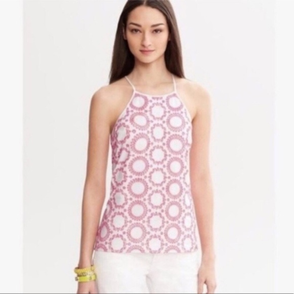Banana Republic Milly collection eyelet tank